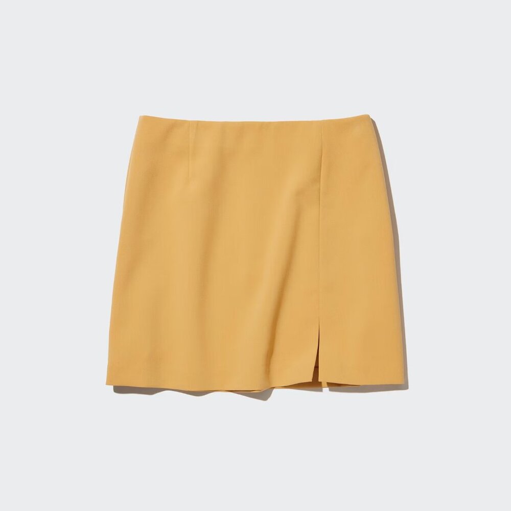 Uniqlo slit mini skirt, Yellow S, NWT